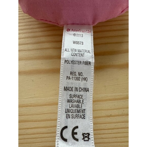 American Girl Doll Pink Round Pillow Flower Print Polyester Fiber - Picture 2 of 4